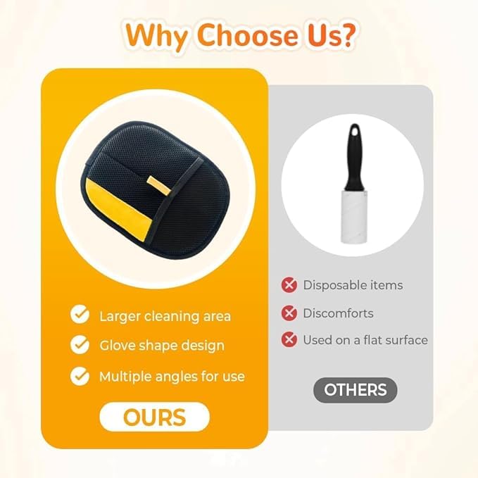 (5PCS) Pet Hair Removal Glove for Dogs & Cats, Newly Upgraded Reusable Electrostatic Pet Hair Gloves, Pet Hair Remover Tool for Clothing, Couch, Carpet, Car Seat 5 - PawsPlanet Australia