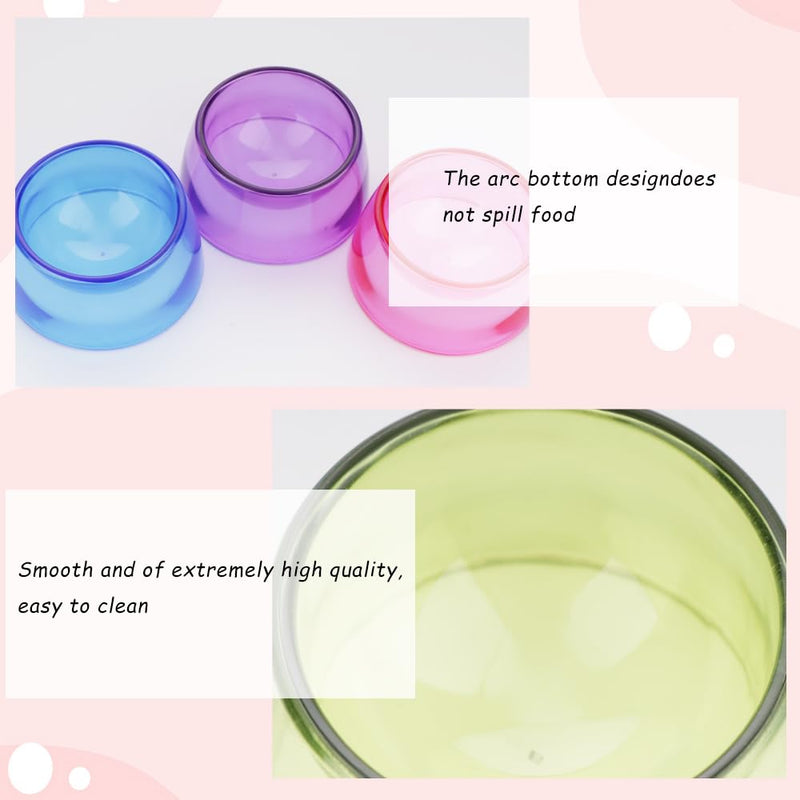 4 Pcs Hamster Feeder Small Pet Food Bowl Anti-Chew and Anti-Knockover Food Bowl, Suitable for Hedgehog Gerbil Golden Bear Pet Chicken Pet Duck - PawsPlanet Australia