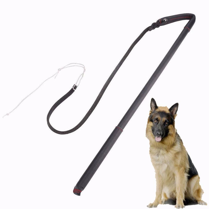 Pssopp Cowhide Dog Agitation Whip, Dog Teaser Wand Dogs Training Whip Outdoor Playing for Pulling Chasing Chewing Teasing Training - PawsPlanet Australia