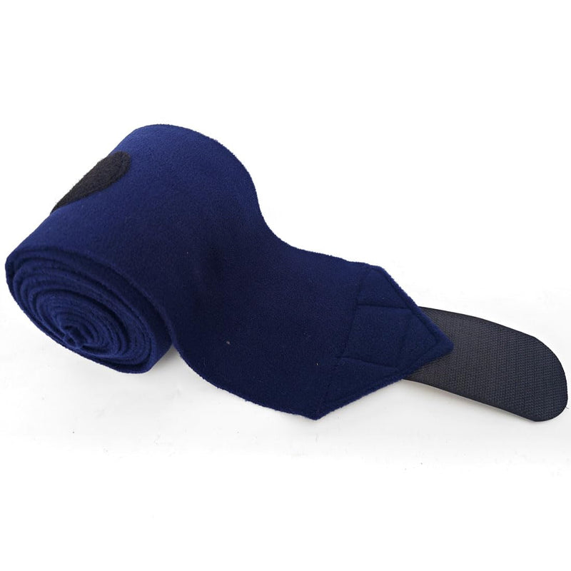 Horse Polo Leg Wraps Soft Fleece Wraps Equestrian Leg Bandage 4-Pack (Full(10ft), Navy) Full(10ft) - PawsPlanet Australia