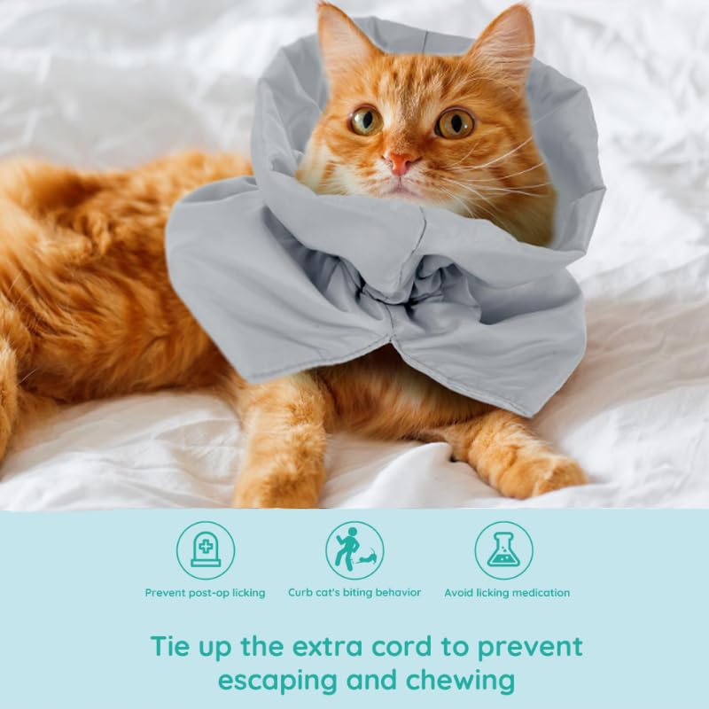 Elizabethan Collar, Collar After Surgery, Cat Collar, Collar, Cat Protection, Adjustable, Soft Cat Collar for Cats, Small Dogs, Wound Protection, Medical Cat Collar