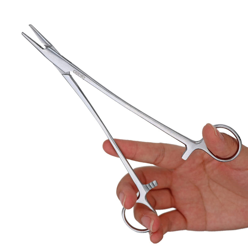WYSUMMER Stainless Steel Dog Cat Pet Forceps Scissors Ear Hair Clamp Fishing Scissors Tools (18CM straight) - PawsPlanet Australia