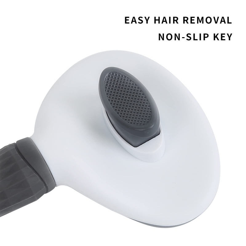 Cat Self Cleaning Brush, Pet Grooming Brush for Cats and Dogs, Easy Clean for Long or Short Haired Cats, Gray - PawsPlanet Australia