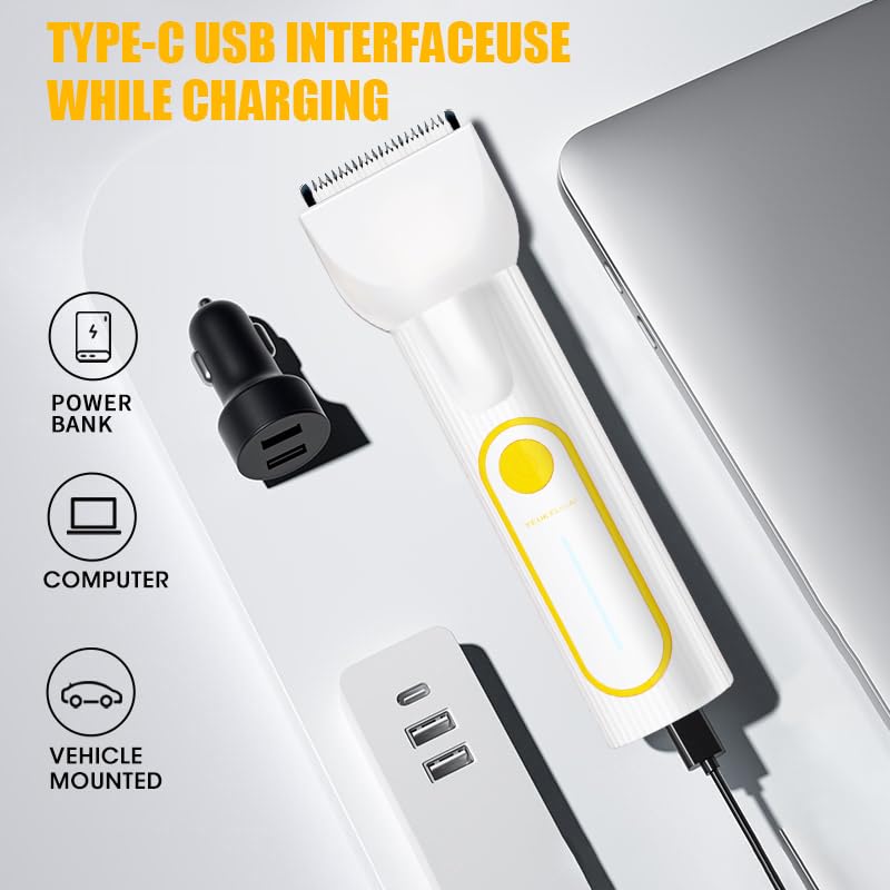 Dog Clippers Grooming Kit, 4-in-1 Low-Noise Dog Paw Trimmer, Shaver, Nail Trimmer and Nail Grinder 2025 New Electric Cordless Pet Grooming Kit White - PawsPlanet Australia