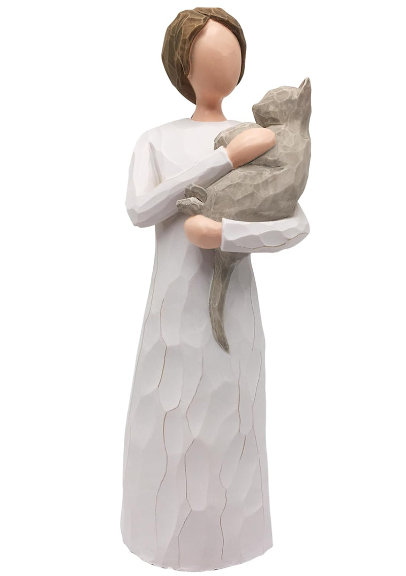 Cat Memorial Gifts, Loss of Cat Sympathy Gifts for Cat Mom, Pet Cat Remembrance Gifts, Collectible Hand-Painted Cat Angel Figurine Statue for Cat Lovers in Memory of Passing Away Cat Grey Cat - PawsPlanet Australia