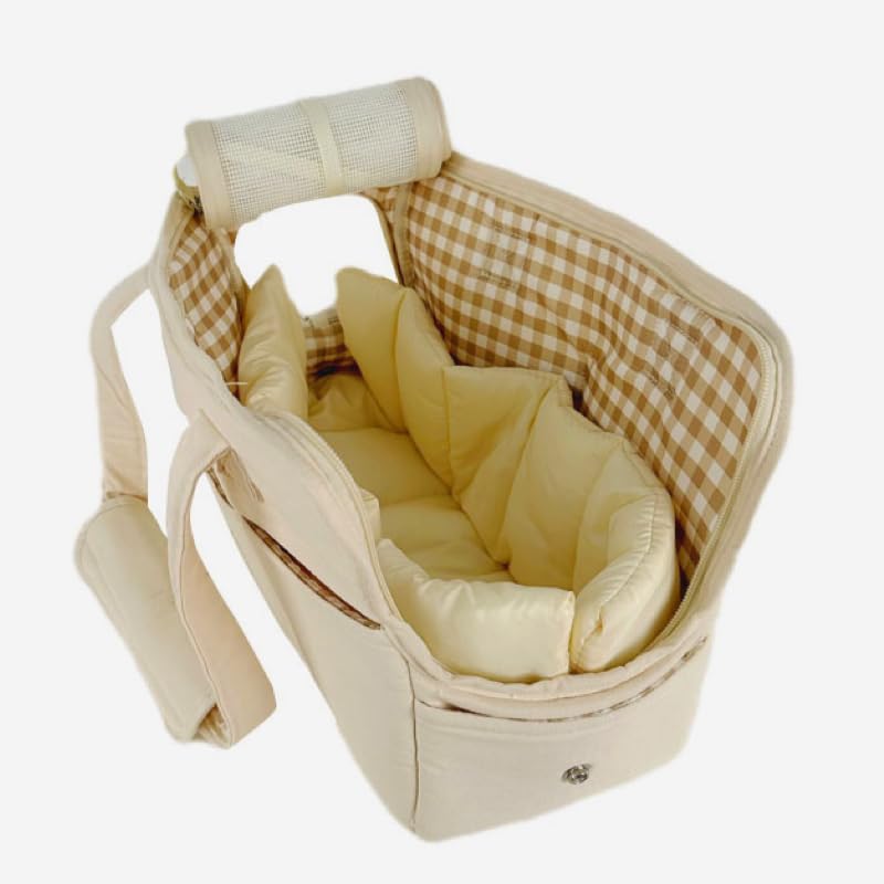 ?S-Size Bag and mat? ONECUTE Dog Carrier Set for Small Dog with a Soft mat, Beige - PawsPlanet Australia