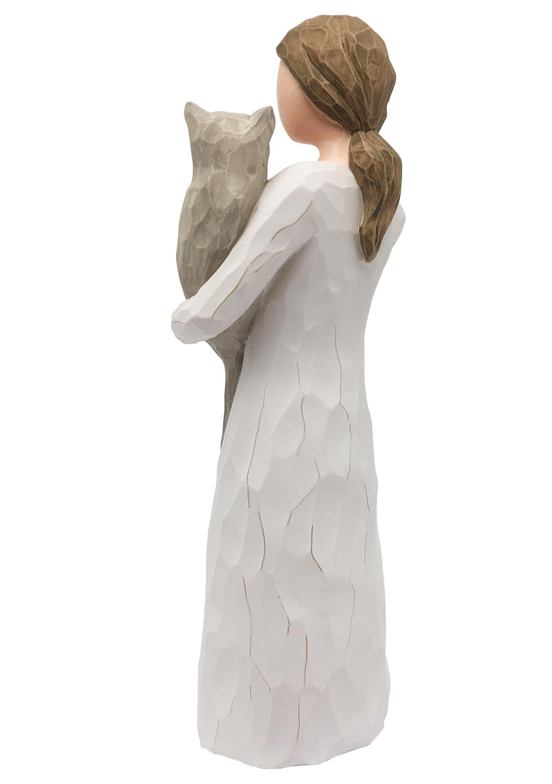Cat Memorial Gifts, Loss of Cat Sympathy Gifts for Cat Mom, Pet Cat Remembrance Gifts, Collectible Hand-Painted Cat Angel Figurine Statue for Cat Lovers in Memory of Passing Away Cat Grey Cat - PawsPlanet Australia