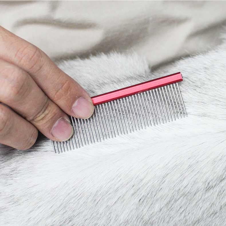 Pet Grooming Comb Rat Tail Comb Cat Hair Trimmer Combs Dog Hairstyle Comb Float Hair Removal Dematting for Cat Dogs Cat Comb Dog Comb Rounded Ends Pet Hair Comb for Home Grooming (One Size,Purple 1) One Size Purple 1 - PawsPlanet Australia