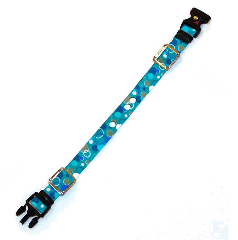 Large Blue Bubbles Replacement Containment and Training Dog Collar Strap with 5-Pack of 6v Batteries - Compatible w/Extreme Dog Fence (EDF), Perimeter Receiver Collars, and More (Bundle 2)