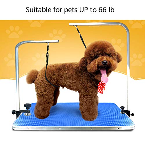 CLCK Pet Dog Grooming Loops - Nylon Restraint Noose Adjustable Fixed Dog Cat Safety Rope for Pet Grooming Table Bathtub Dog Bathing Supplies - 22 inches 4Pack - PawsPlanet Australia