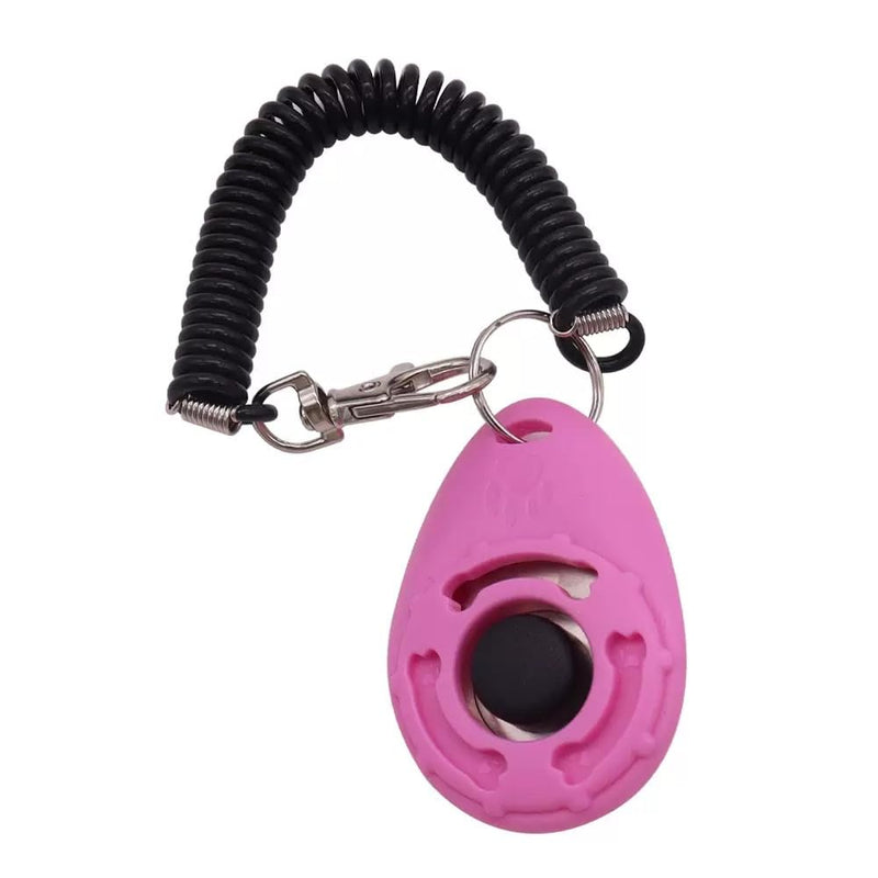2pc Pink Clicker Easy to Use with Button Dog Training Accessories Strong and Long-Lasting,Behavior Aids - PawsPlanet Australia
