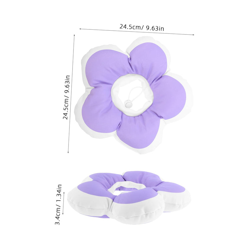 Waterproof Lightweight Cat and Dog Neck Collar with Sunflower Design Adjustable Protective Collar for Recovery Licking Neck Brace for Small Pets