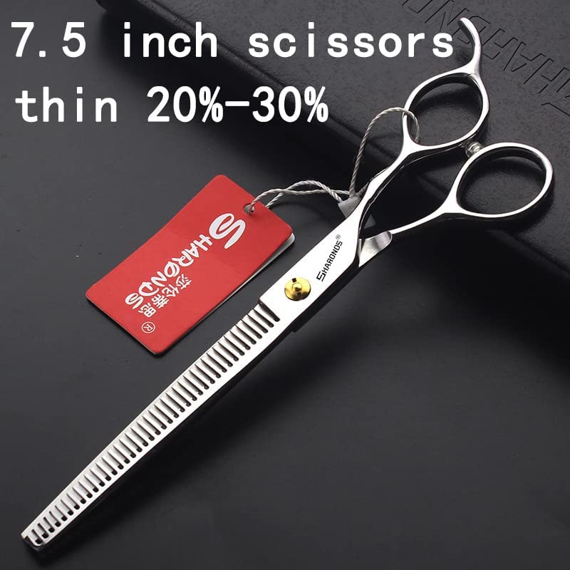 Pet Shop Pet Grooming Scissors 7.5 inch Stainless Steel Scissors Dog or cat Styling Beauty Scissors (Thinning Scissors) - PawsPlanet Australia