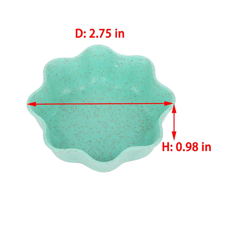 3 Pcs Hamster Food Bowl Small Cute Shape Food Dish for Hamster Rat Mice and Other Small Animals (Pink, Green and Blue)