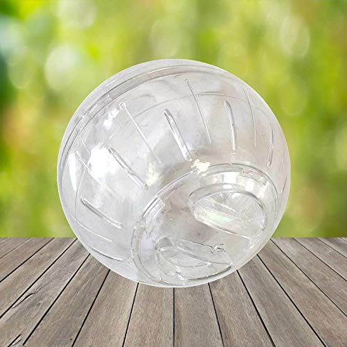 Dwarf Hamster Ball 4.92inch Crystal Running Ball for Hamsters Run-about Exercise Fitness Wheels Small Animal Toys Chinchilla Cage Accessories (S, White B)