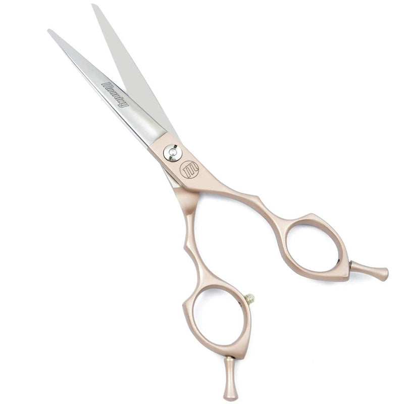 Moontay 6.5" Professional Pet Grooming Scissors Set, 3-pieces Dog Cat Grooming Straight & Curved & Chunker Shears/Scissors with 1 Grooming Comb, 440C Japanese Stainless Steel Grooming Scissor, Gold 3 PCS ( Straight & Curved & Chunker Scissors ) - PawsPlanet Australia