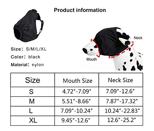 Delifur Dog Anxiety Muzzle Pet Calming Cap Eye Mask Nylon Shading for Grooming Anti Car Sickness S - PawsPlanet Australia