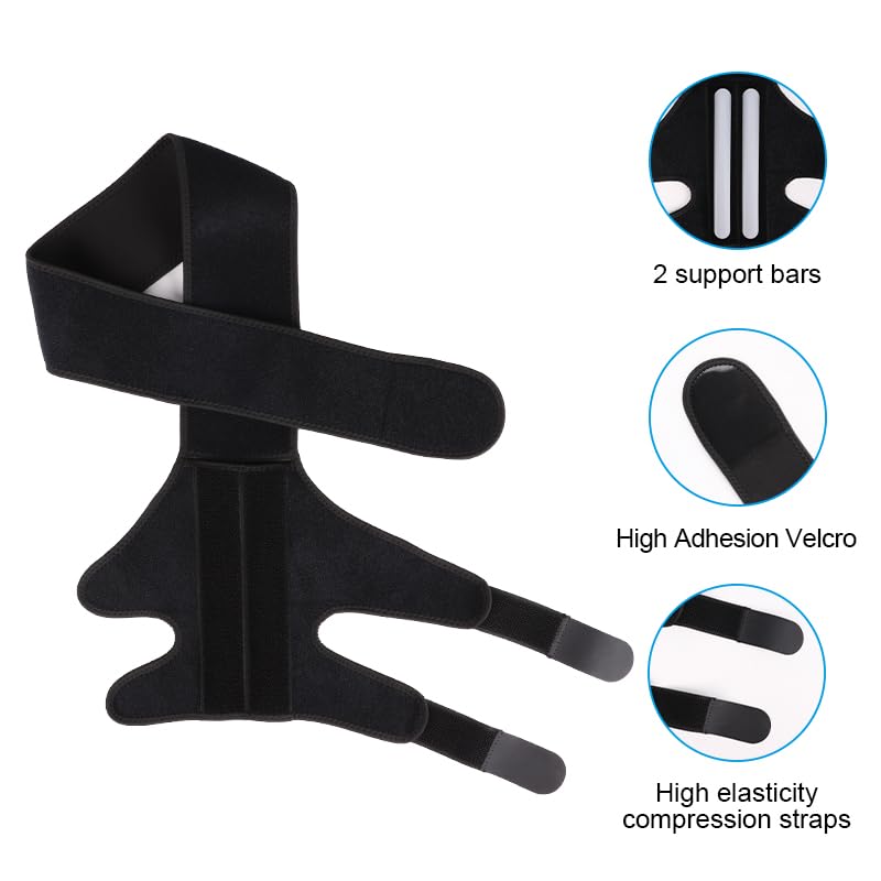 Adjustable Dog Knee Braces for Back Leg Stabilizer Support for ACL Patella Injury Arthritis Post Surgery Recovery(Black M) Medium