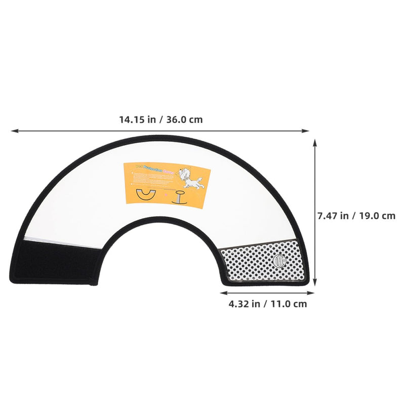 Adjustable cat collar made of soft PP. Comfortable recovery collar for cats and dogs. Easy to use and protects against licking after surgery.