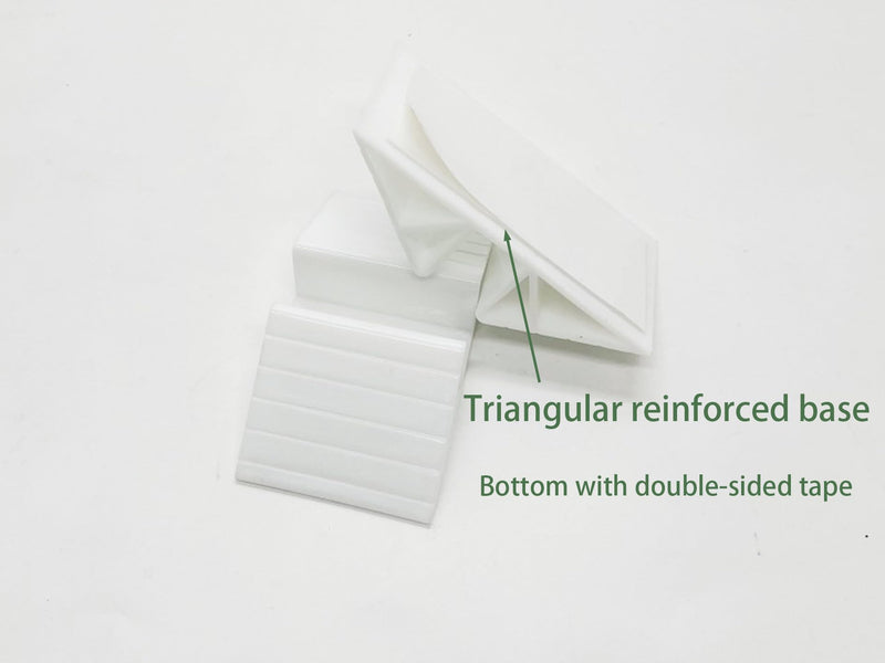 6-Piece Pet Gate Isolation Fence Support Feet, Plastic Triangle Reinforcement Fitting, Suitable for Configuration of Wooden Dog gate, Dog Fence (White) - PawsPlanet Australia