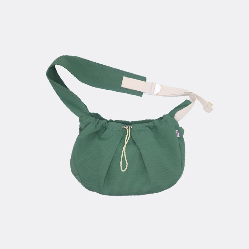 Ferret Sling Carrier - Pet Carrying Bag with Adjustable Strap Hands Free Shoulder Bag Crossbody Travel Slings Soft Small Animal Bonding Pouch Front Backpack for Ferret Rabbit Puppy Kitten (Green) Green - PawsPlanet Australia