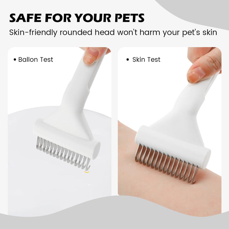 Cat Brushes, Dematting Deshedding Brush For Short Haired Cats & Dogs Cat Deshedding Brush Dematting Comb Gently and Effectively Remove Loose Hair and Matted Fur(COLOR:white) white - PawsPlanet Australia