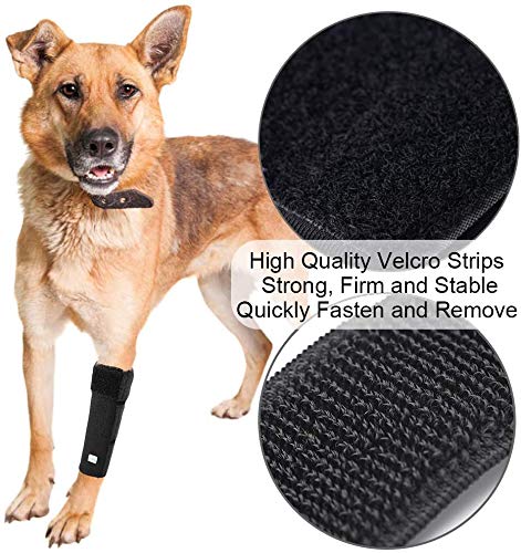 In hand Dog Front Leg Compression Brace, Pair of Canine Leg Wrap with Metal Strips & Safety Reflective Straps, Protects Wounds Brace Heals and Prevents Injuries and Sprains L-XL
