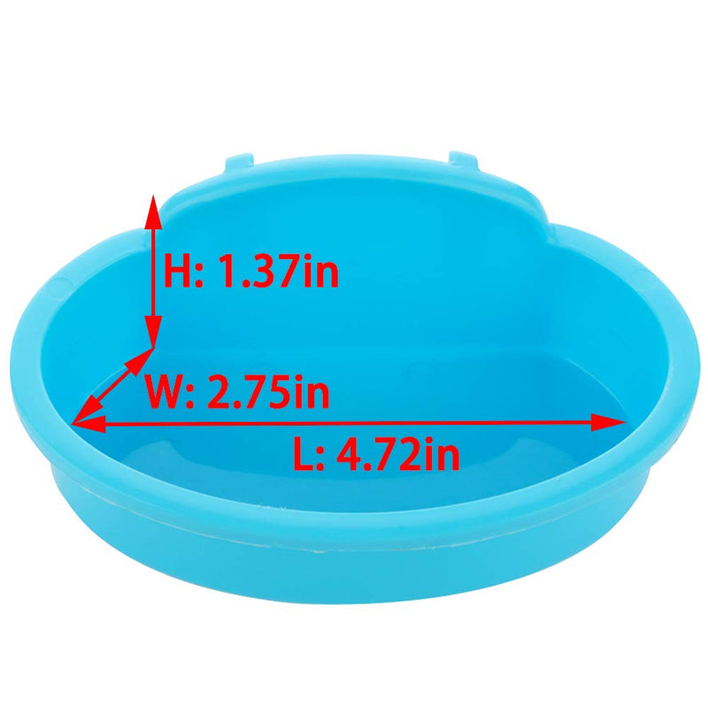 4 Pack Hamster Food Bowl - Anti-Turnover Fixable Bowl for Hamster Mice Rat Hedgehog and Small Pet (Pink, Green, Blue and Orange)