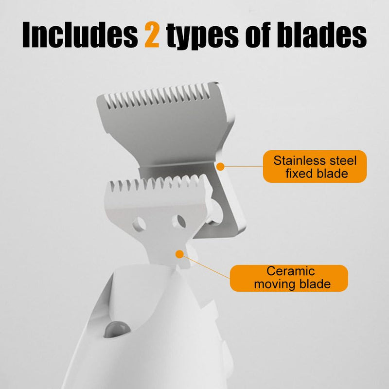 MiOYOOW Dog Hair Clipper Blade, Cat Paw Trimmer Blades Replacement, Stainless Steel & Ceramic, Professional Pet Grooming Spare Blades for Precision Trimmers 1.8cm