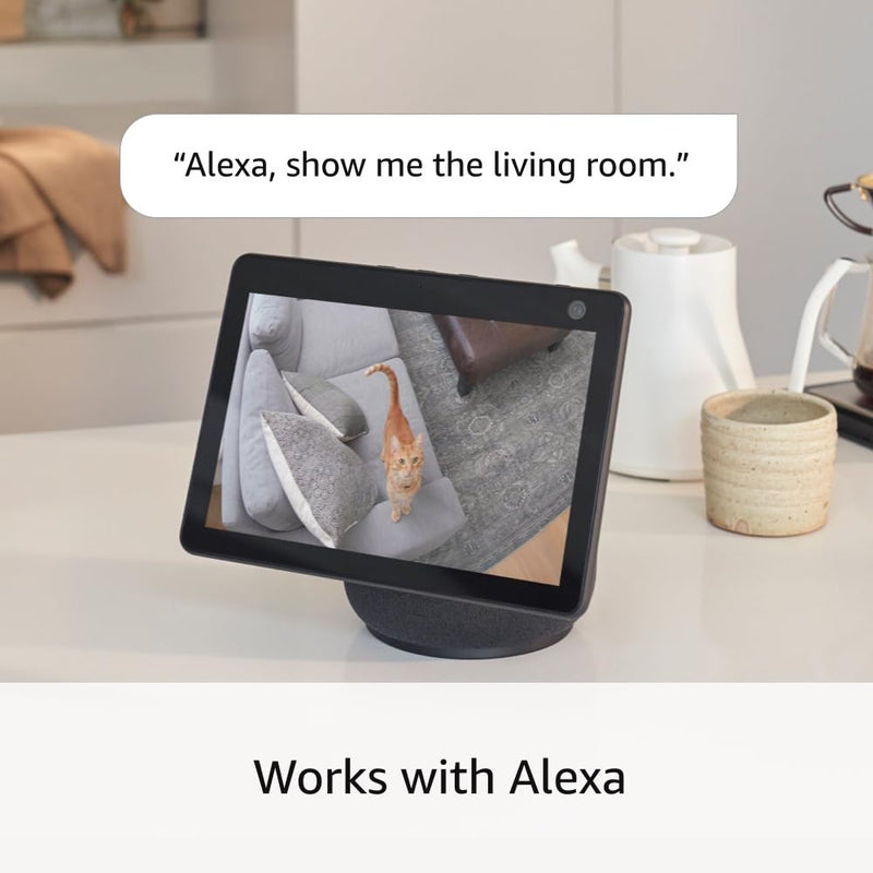 Ring Pan-Tilt Indoor Cam, White with Ring Pet Tag - PawsPlanet Australia