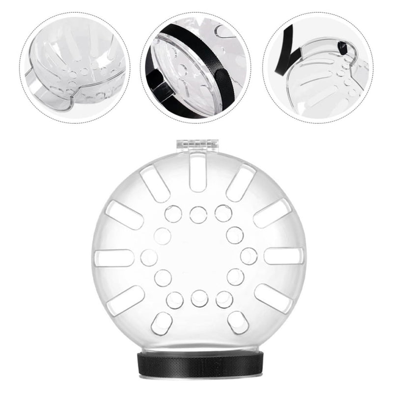 BESPORTBLE Transparent ABS Cat Helmet for Cats with a Neck Circumference of 27-31cm. Breathable and Protects Against Licking and Biting After Surgery for Recovery