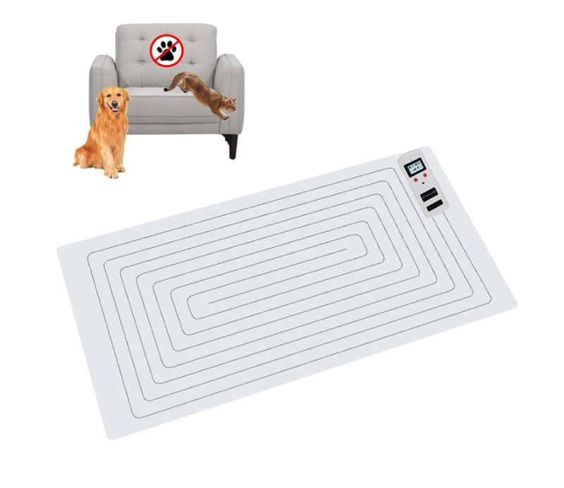 Scat Pet Shock Mat Indoor Upgraded, Safe Shock Training Pads for Dogs and Cats, Electric Repellent Training Mat Keeps Pets Off Couch, Bed, Countertop 30"x16", 3 Training Modes, Battery Operated