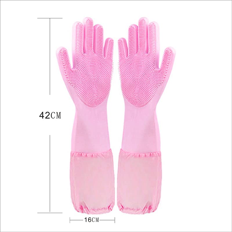 Pet Grooming Gloves Cleaning Gloves Natural Rubber Dishwashing Gloves High Density Silicone Brush Fruits Dishes Cleaning Massaging for Dogs and Cats - PawsPlanet Australia