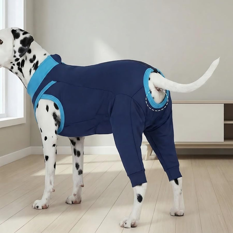 Dog Bodysuit After Surgery Male with Zip, Surgical Body Dog Castration Dog Body Operation with Legs, Medical Pet Shirt Dog for Castration Body,Leak Protection Rear Leg (S) S