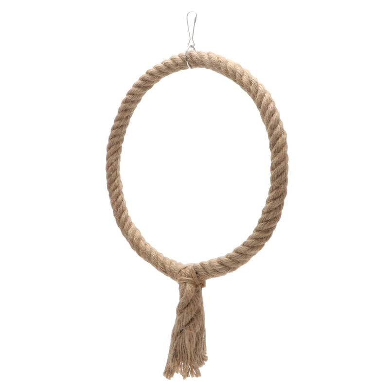 Bird Rope Swing Toy Parrot Climbing Perch Stand for Cockatiel Conure Cockatoo Parakeet Cage Hanging Decor (B: Round) B: Round - PawsPlanet Australia