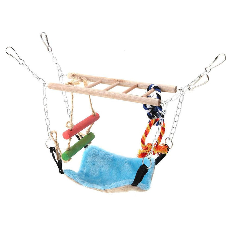 Pet Climbing Rope Net, Bird Climbing Rope Ladder Small Animal Ferret Parrot Rat Bird Swing Rope Hanging Net Cage Pets Swing Bed Toy for Birds Rats Hamster Small Animal Habitat Decor - PawsPlanet Australia