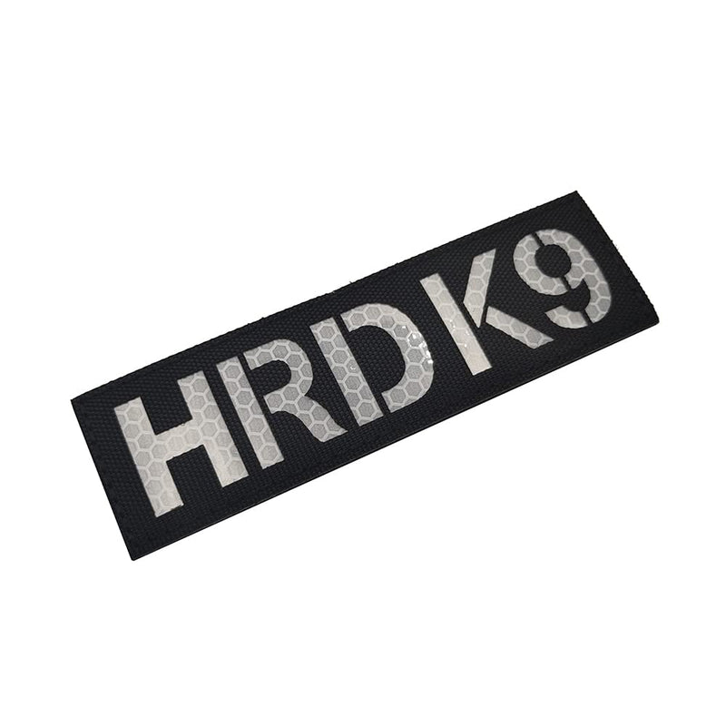 2PC Reflective Patches HRD K9 Dog Vest Patches Removable Patches with Hook Backing for Animal Vest Harnesses, Collars, Leashes (Black and White) (Color-Reflective) - PawsPlanet Australia