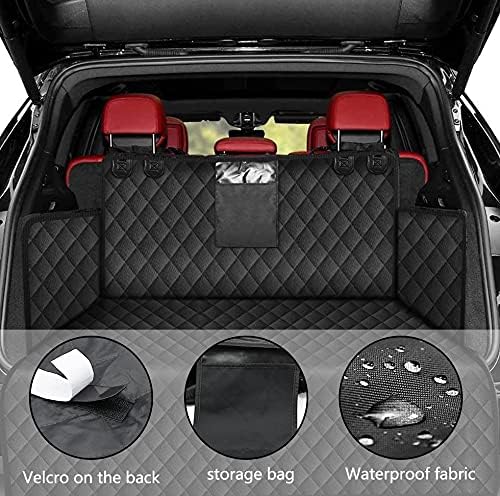 Focuspet Car Boot Cover for Dogs,Non Slip Dog Boot Liner Protector with Bumper Flap,Car Boot Cover for Dogs Waterproof Dirt Resistant with Side Protection 185x105x36CM Universal for Car SUV Trucks - PawsPlanet Australia