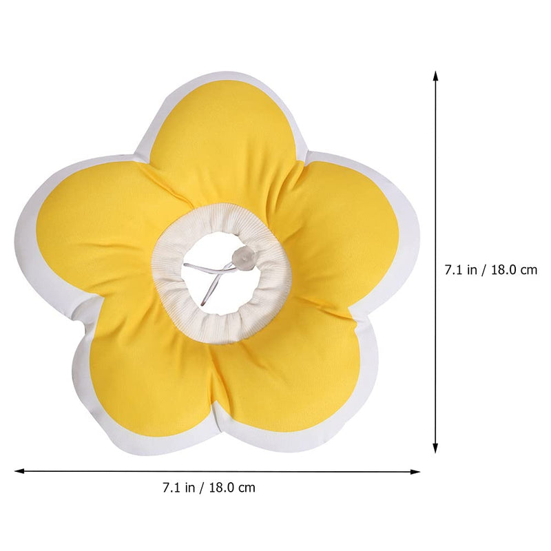 POPETPOP Soft Cat Cone Collar – Waterproof Recovery Elizabethan Collar Prevents Licking & Biting, Lightweight Washable Fabric Flower Design for Post-Surgery Healing, Fits Cats & Kittens