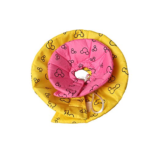 Hamster Rabbit Protection Cone Neck Recovery Collar - Small Animal Pets Elizabethan Collar Anti-Water Bite Sratch Risistant for Guinea Pig Mice Mouse Rats Ferret Squrrel (L, Pink) L - PawsPlanet Australia