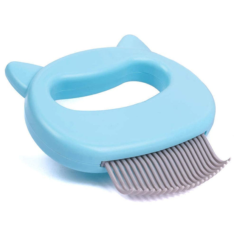 2 Pcs Cat Combs, Soft Fine Teeth Cat Hair Comb Pet Massage Comb, Short Long Hair Removal Massage Cat Shell Comb, Dog Cat Deshedding Brush Grooming Comb for Shedding Matted Fur, Knots & Tangles (blue) blue - PawsPlanet Australia