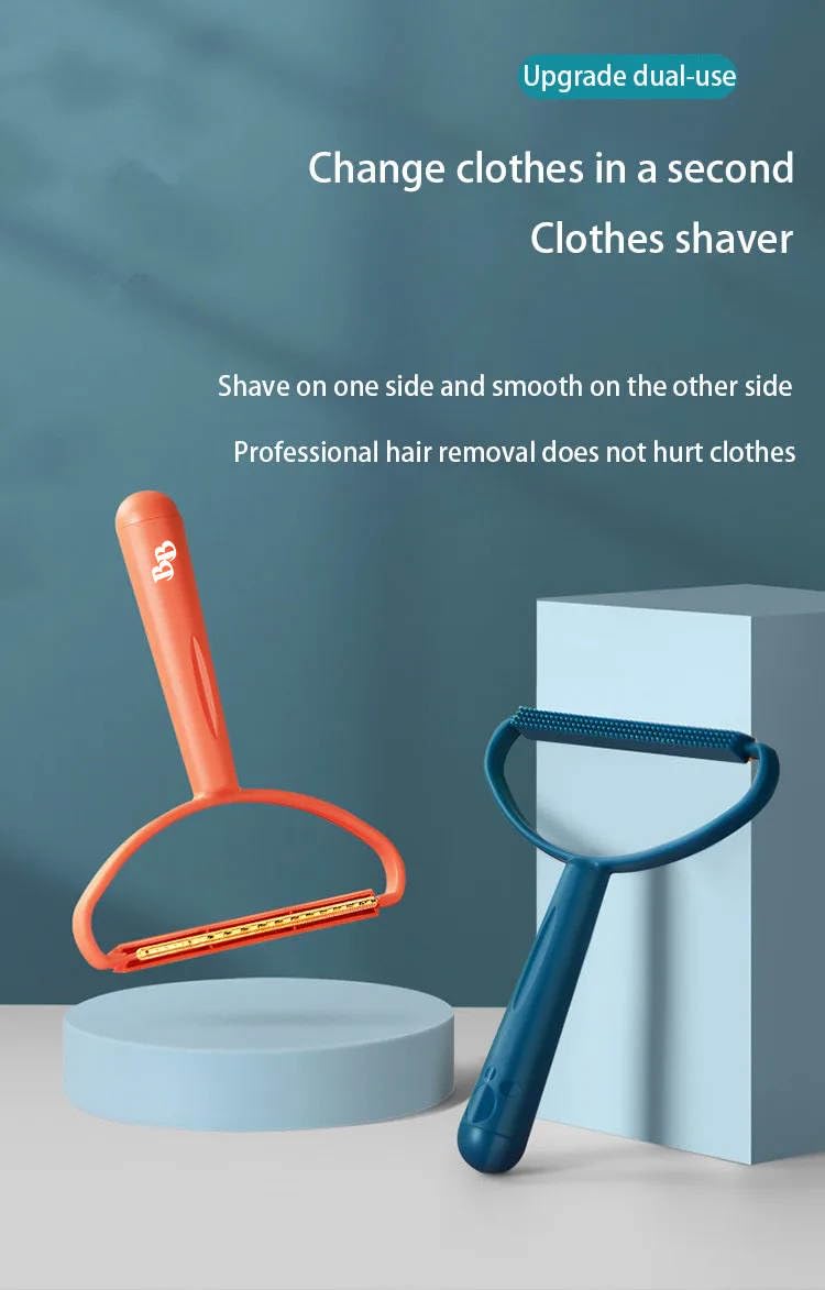 Pet Hair Removal Tool, 2-Sided with Shave and Smooth Surfaces, Large Size, Pet Cleaning Brush for Furniture (Rock Blue) Rock Blue - PawsPlanet Australia