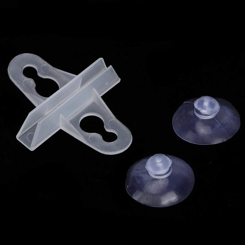 Zerodis 40 Pcs Aquarium Separation Clip, PVC Fish Tank Suction Cup Separating Board Divider Support Clip with 80 Suction Cup Fish Tank Isolation Divider (White) white