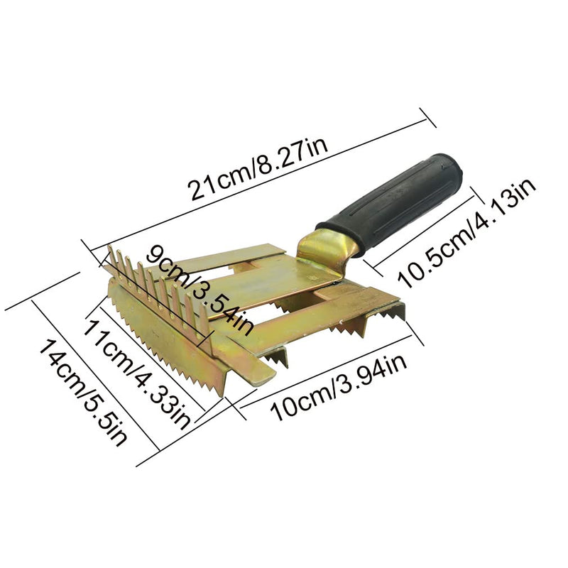 Livestock Shedding Comb Cattle Grooming Combs Metal Livestock Brush Tools Cow Cattle Brush Bull Hair Brush Grooming for Horse, Cattle,Sheep (Gold), 7.87 X 5.5 - PawsPlanet Australia