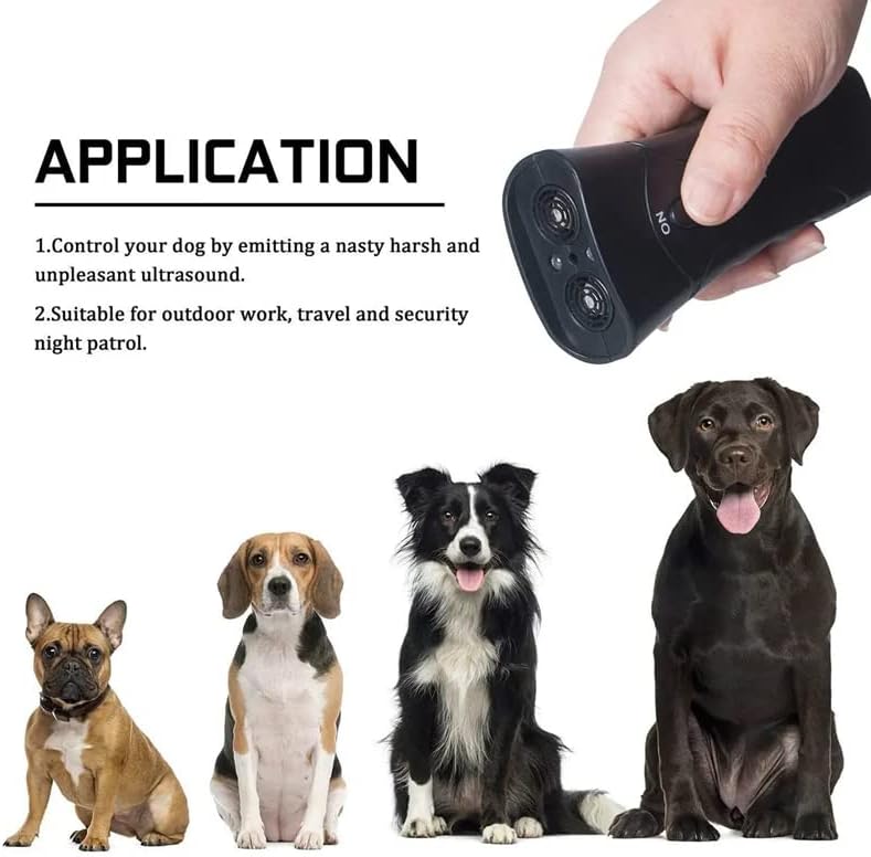 Brellavi Anti-Bark Dog Training Equipment and Barking Control Device, Electronic Clicker Trainer for Walking, Jogging, and Aggressive Behavior, Handheld and Portable Black - PawsPlanet Australia