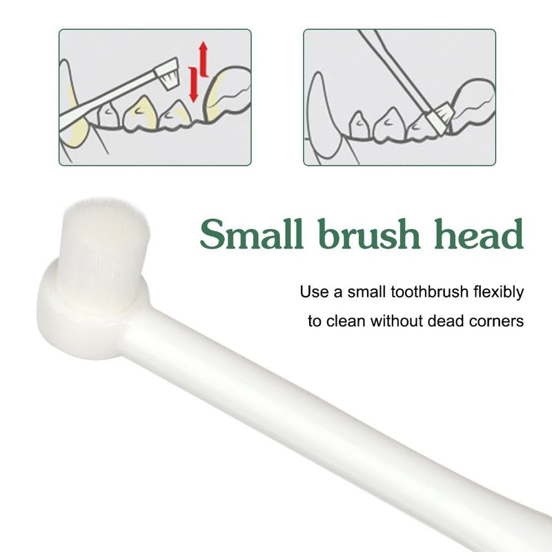MiOYOOW Small Dog Toothbrush, 2/3PCS Pet Toothbrush with Ultra Soft Bristles for Sensitive Pet Teeth & Gums Puppy Kitten Cats Small Breed Dogs 3pcs