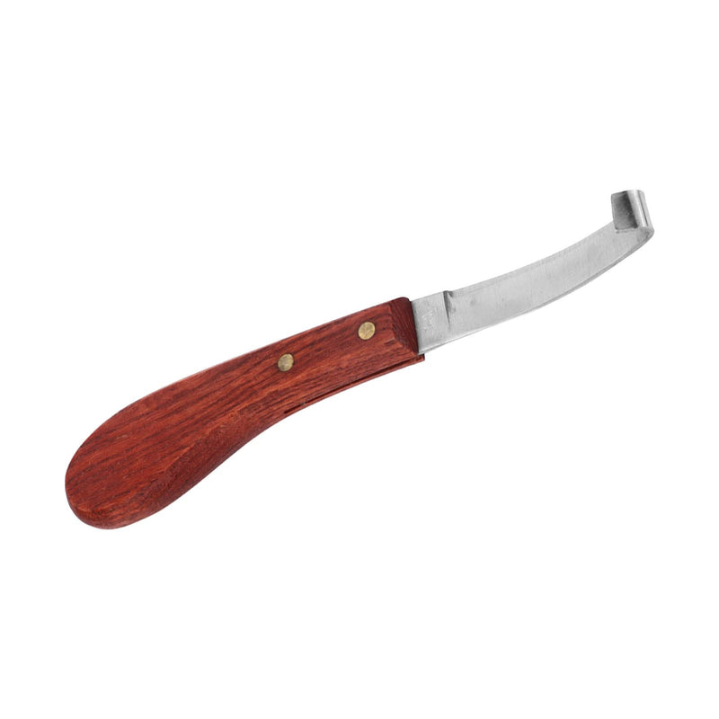 Right Handed Horse Hoof Knife, Curved Stainless Steel Trimming Tool Ergonomic Wooden Handle for Farrier Stable single right hand