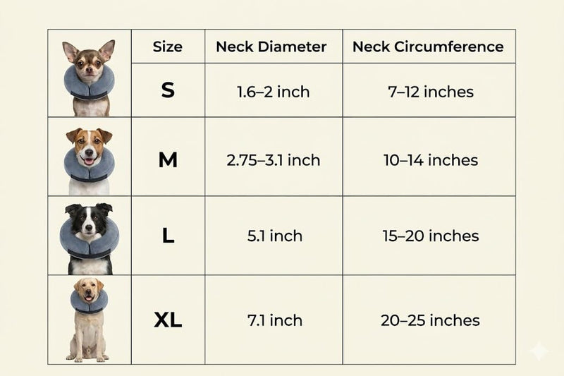 PAWRELIEF Soft Inflatable Dog Cat Cone Collar – Pet Recovery & Protective Dog Neck Collar for Medium Dogs Cats to Prevent Scratching, Licking (Grey, Medium) Gray