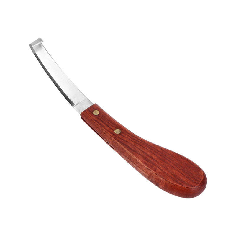 Right Handed Horse Hoof Knife, Curved Stainless Steel Trimming Tool Ergonomic Wooden Handle for Farrier Stable single right hand