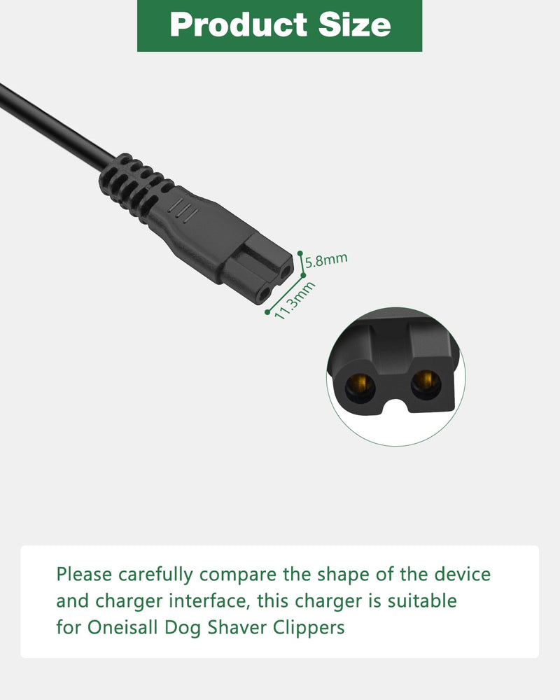 5V Power Cord Replacement onei sall Dog Shaver Clippers Charger for Low Noise Rechargeable Cordless Electric Quiet Hair Clippers 2-Speed Quiet Dog Grooming Kit, JOVNO 5V 1A Charger Adapter - PawsPlanet Australia
